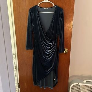 Velvet wrap dress